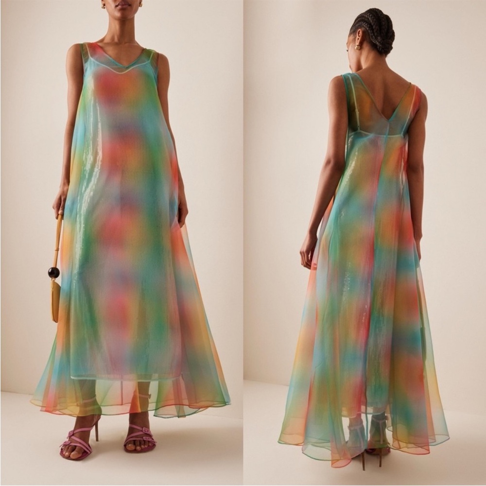STAUD Samantha Maxi Dress in Multi Aura